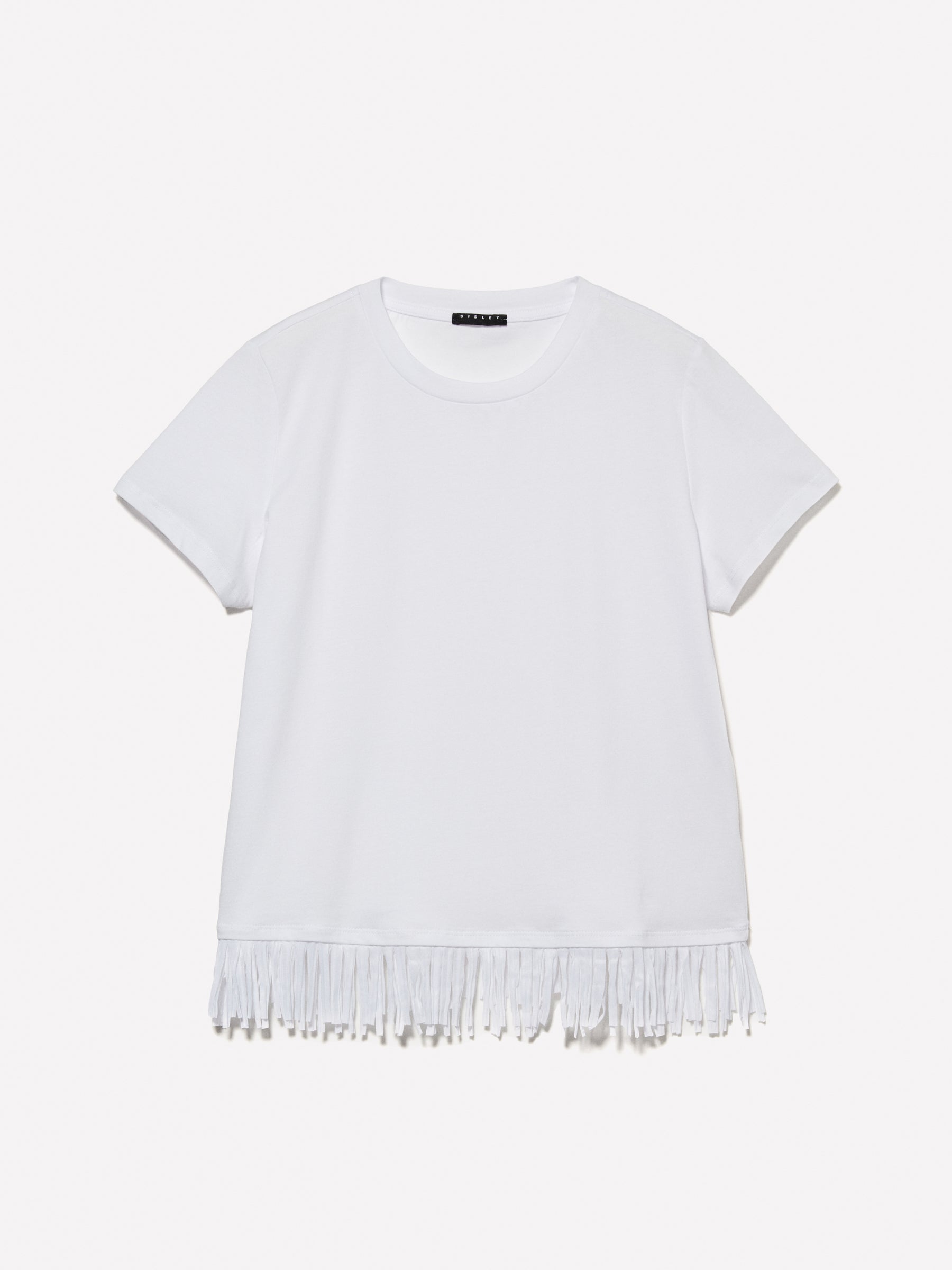 T-shirt branca com franjas na base - ucb_image_FS