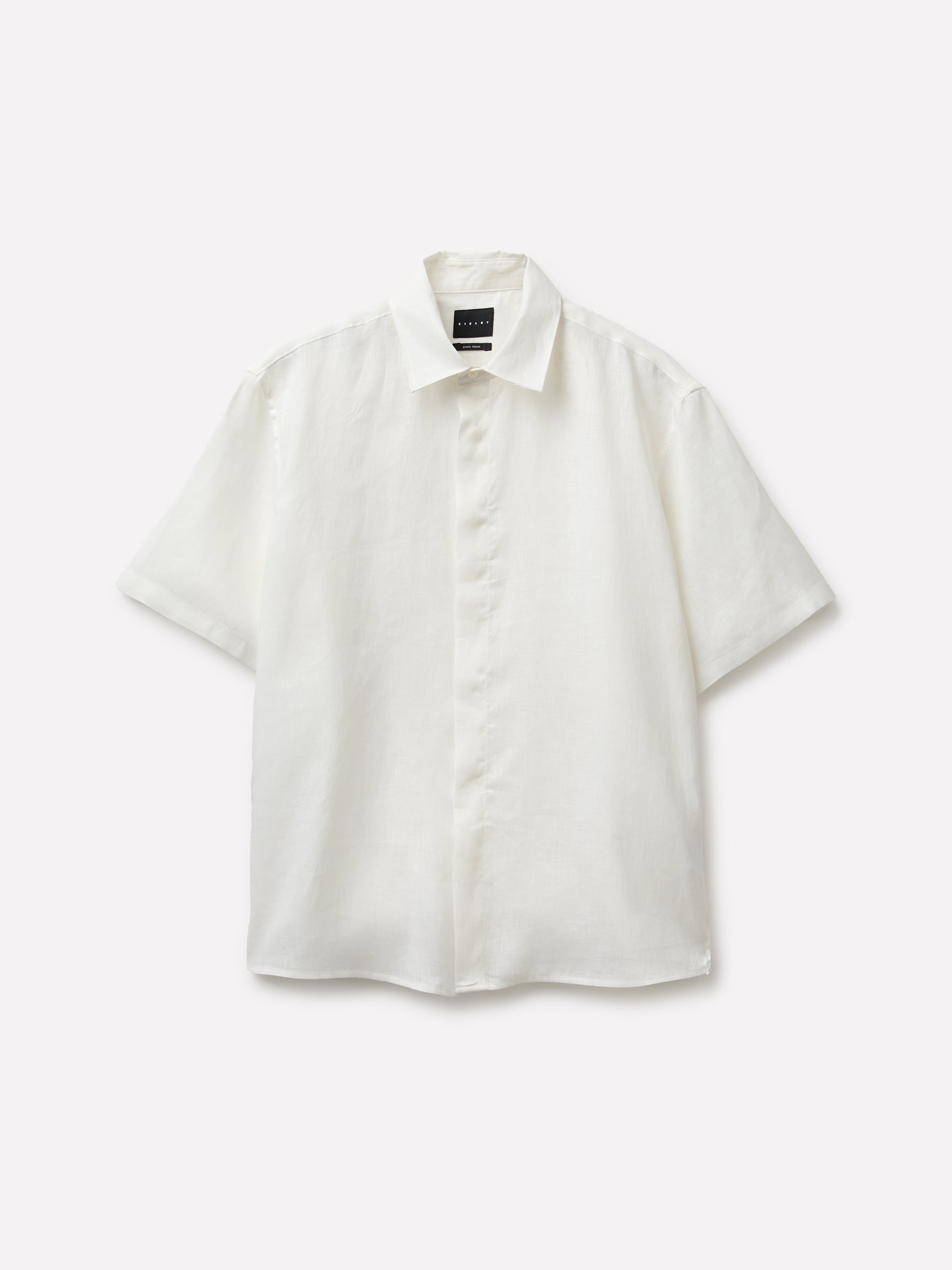 100% linen short-sleeved shirt