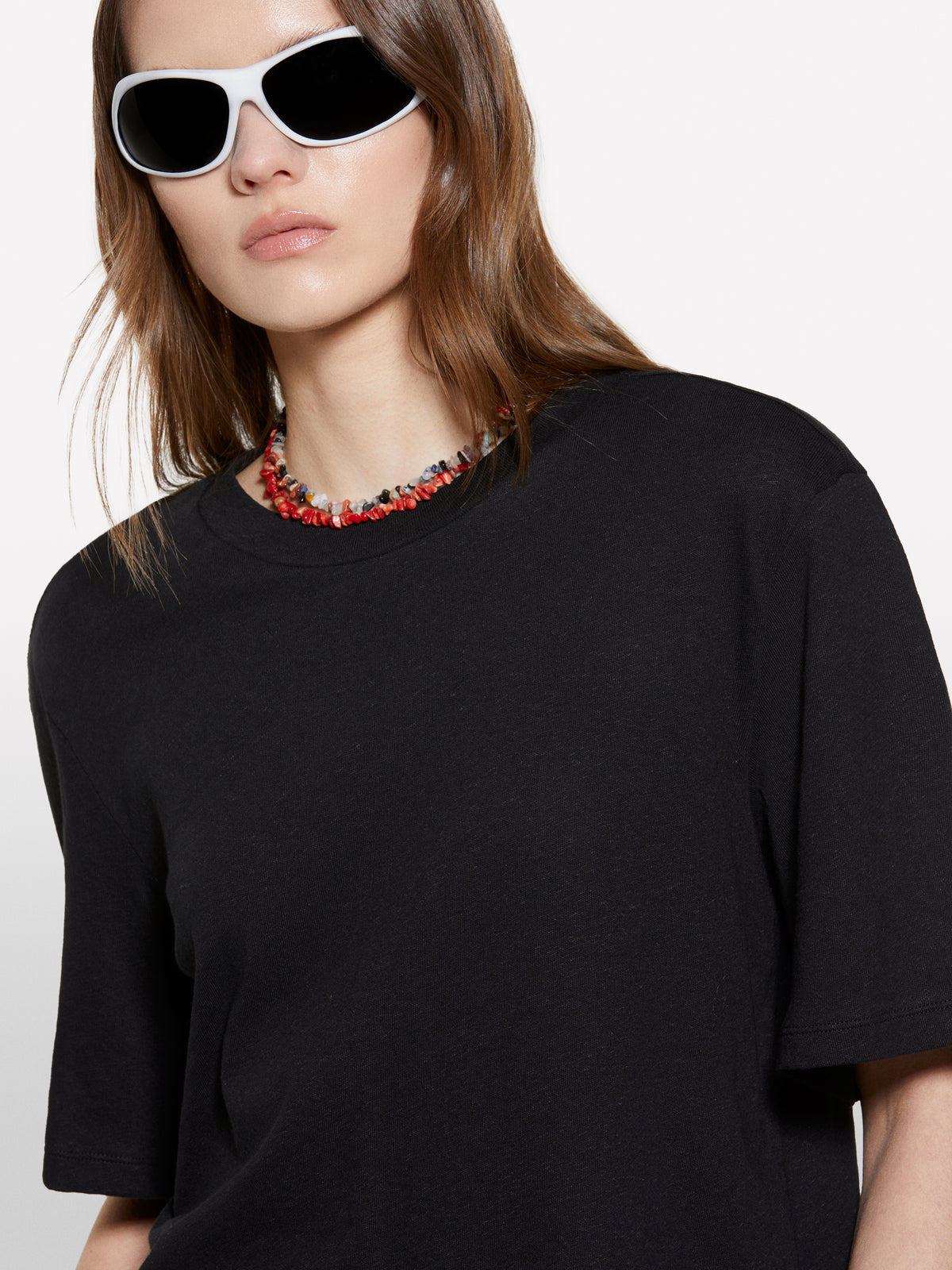 Black cropped t-shirt