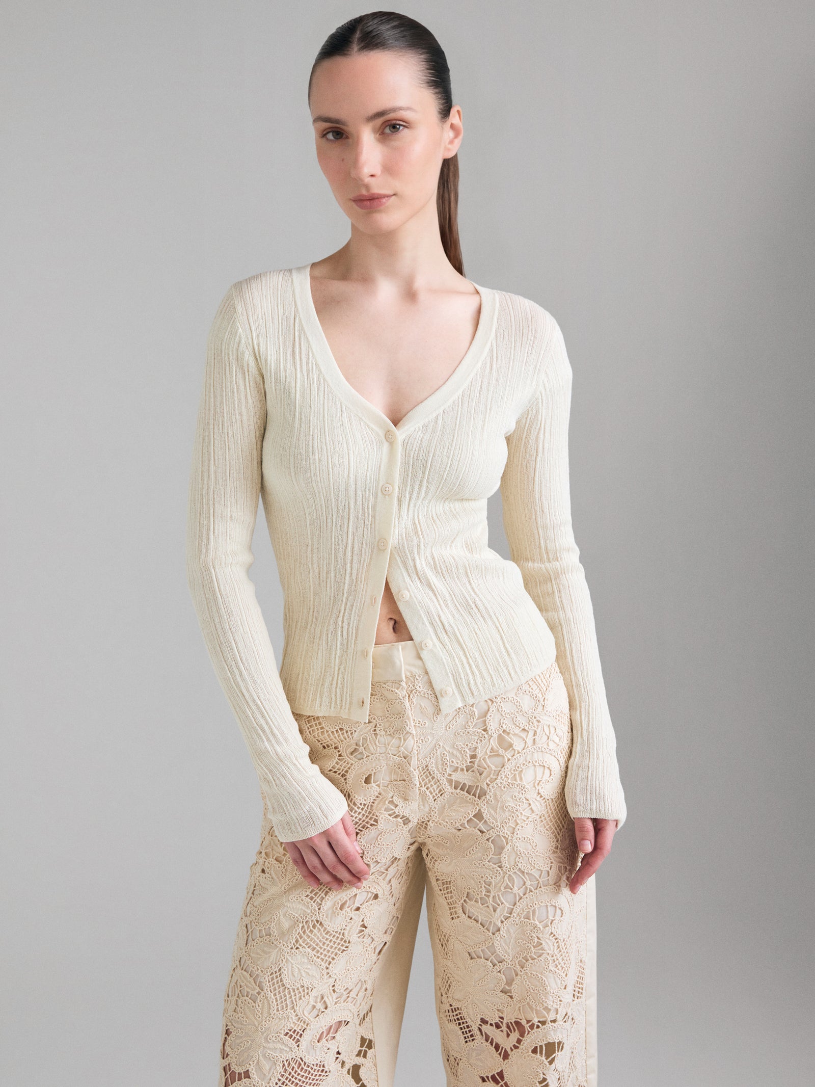 Ribbed cardigan