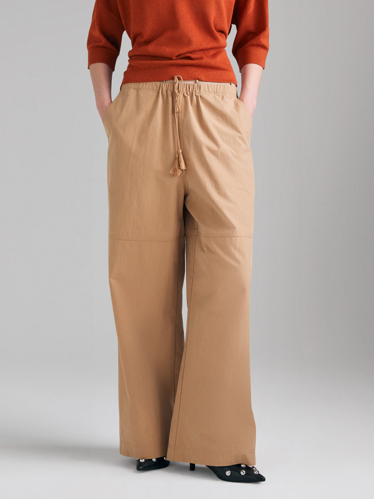 Baggy fit technical trousers