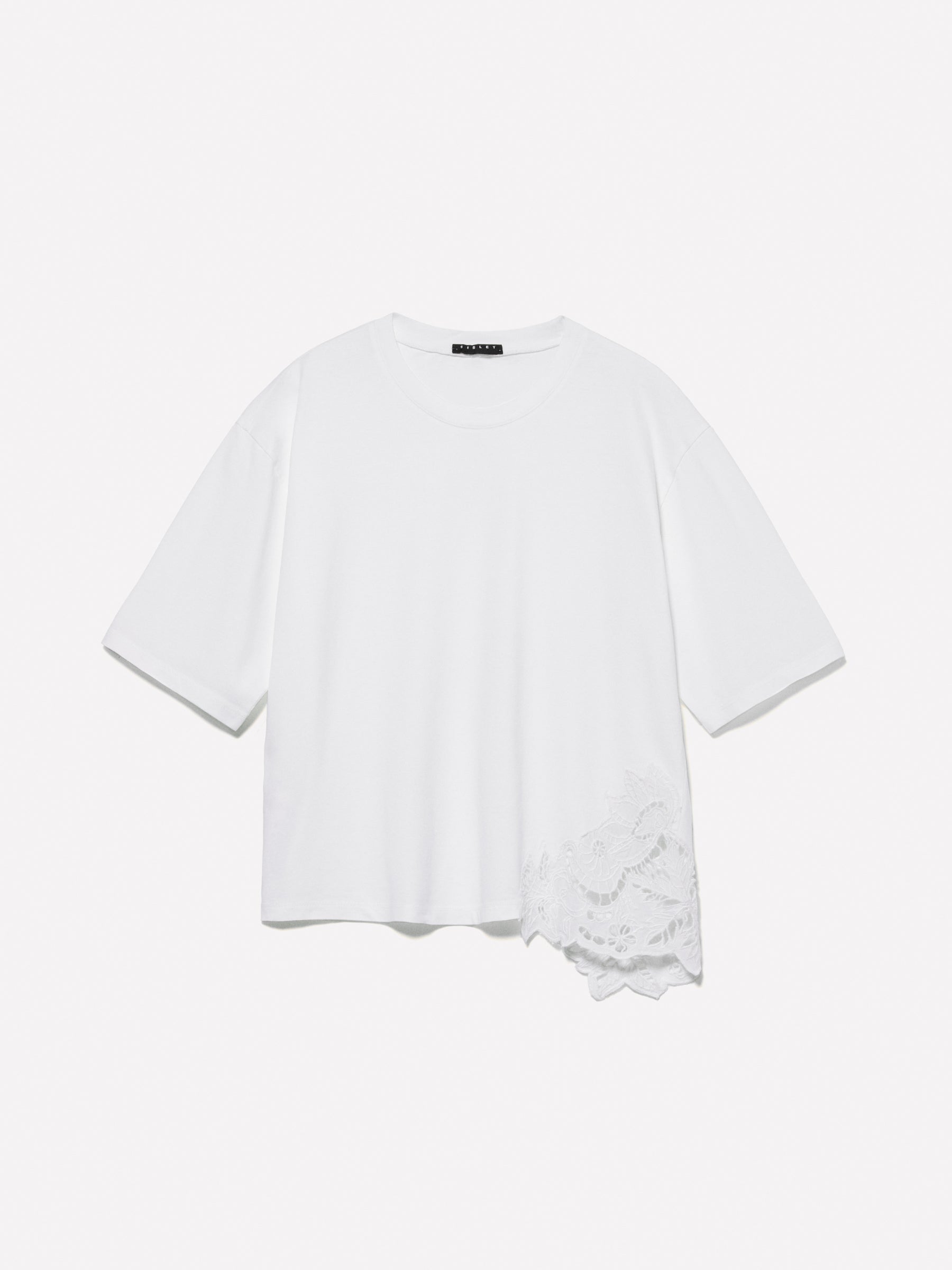 T-shirt branca com bordado assimétrico - ucb_image_FS