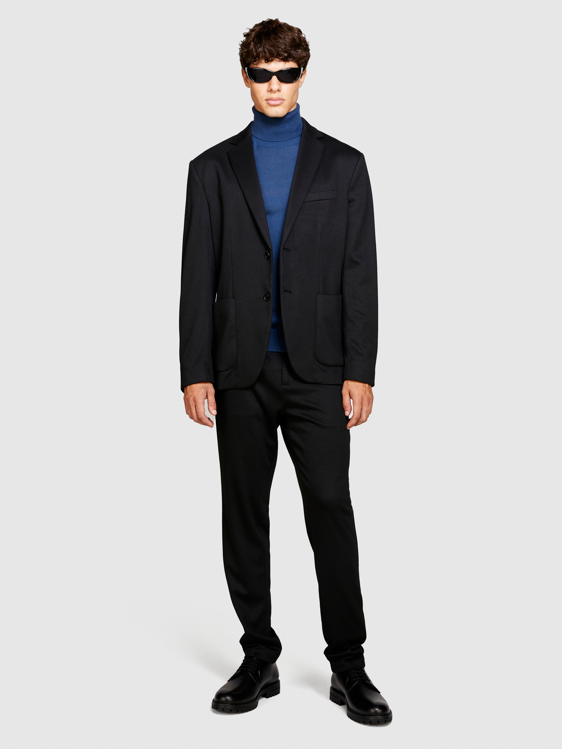 Sisley - Slim Comfort Fit Blazer, Man, Black, Size: 44