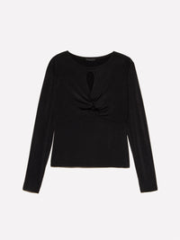 T-shirt preta com franzido  - ucb_image_FS