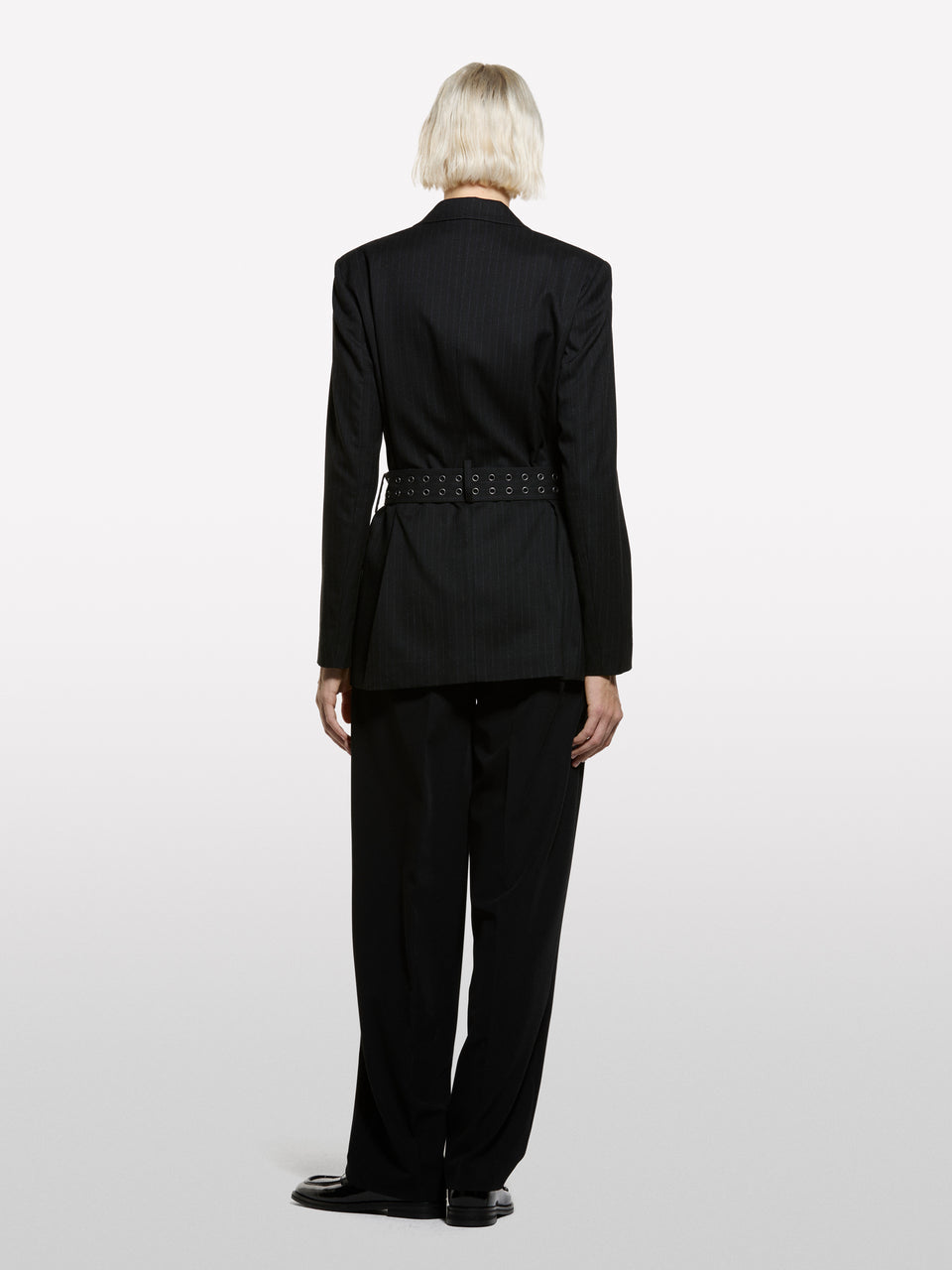Blazer risca de giz com cinto - ucb_image_B