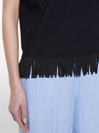 T-shirt preta com franjas na base - ucb_image_FY