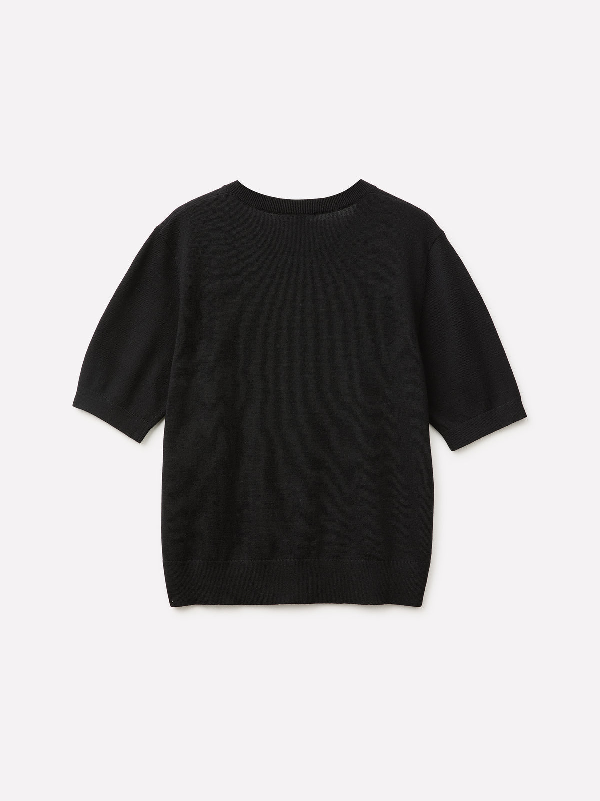Camisola de manga curta em mistura de viscose e lã - ucb_image_BS