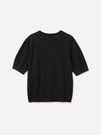 Camisola de manga curta em mistura de viscose e lã - ucb_image_BS