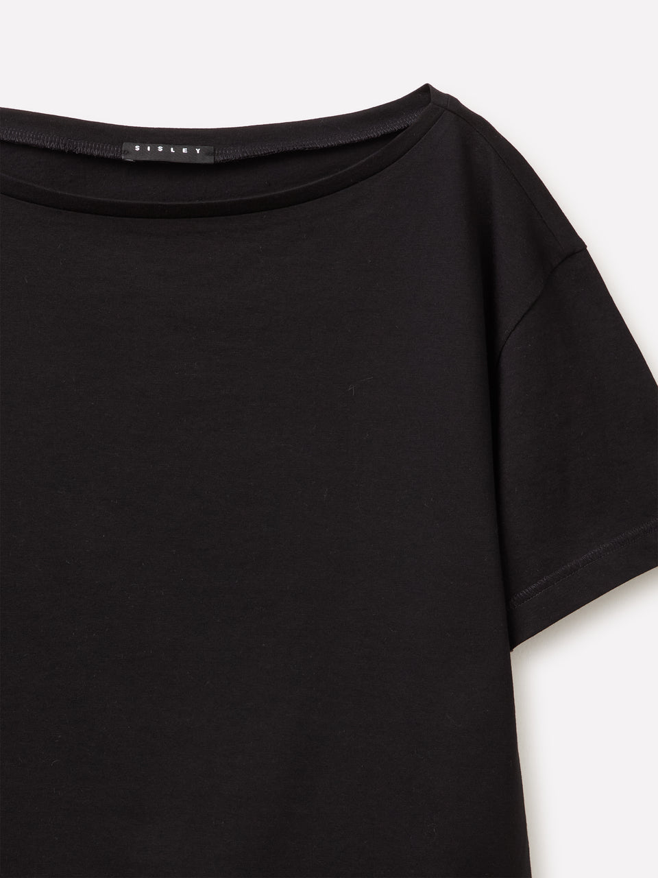 T-shirt cropped com decote à barco - ucb_image_DS1