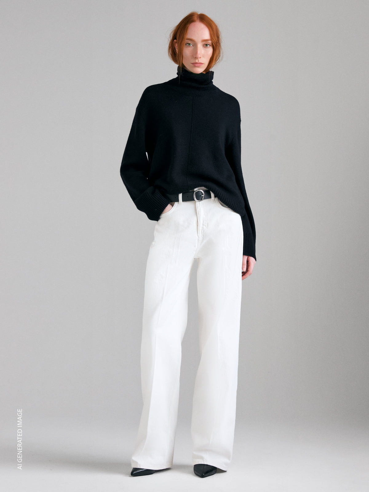 Maglia collo alto in misto lana - ucb_image_F
