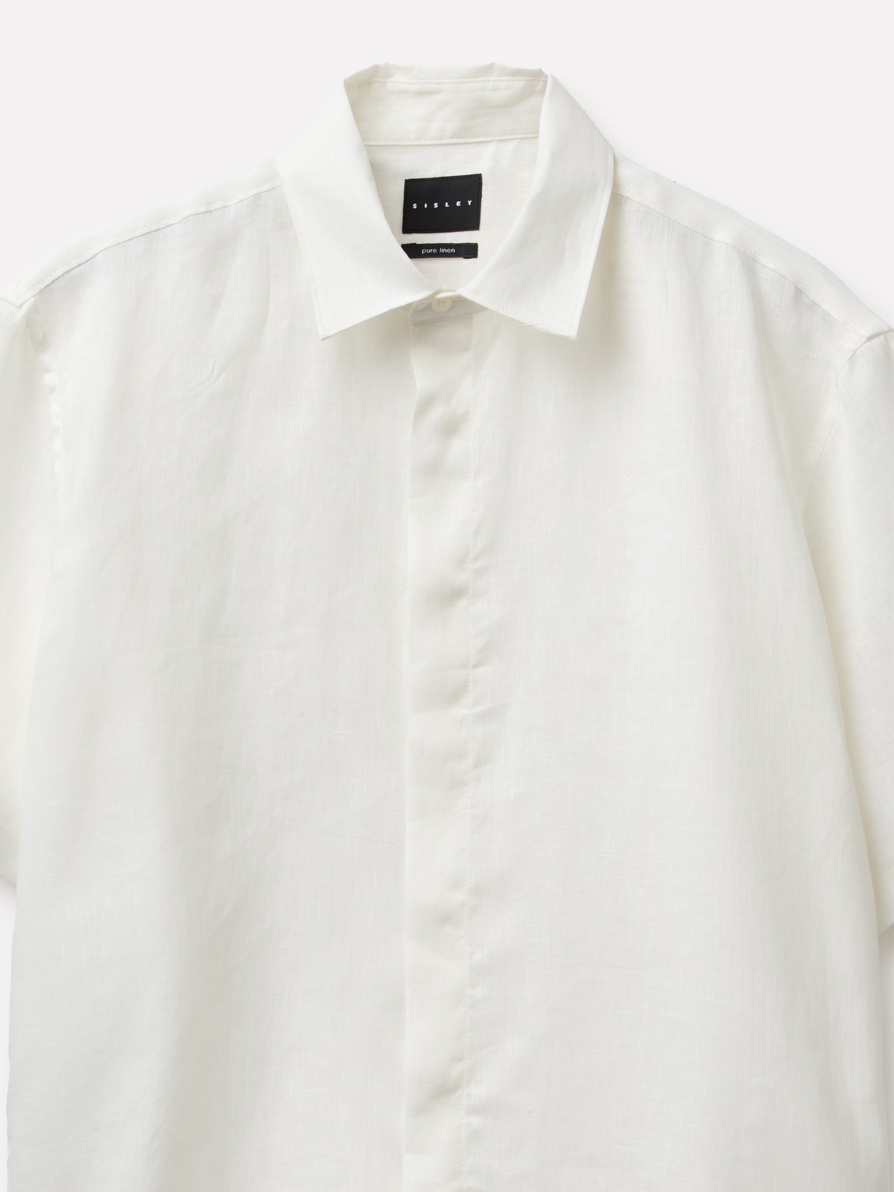 100% linen short-sleeved shirt