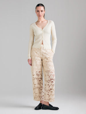 pantalon brodé