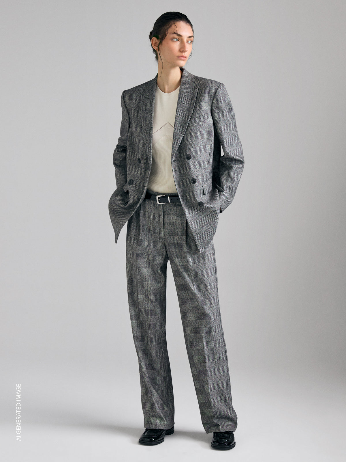 Blazer relaxed fit príncipe-de-Gales - ucb_image_F