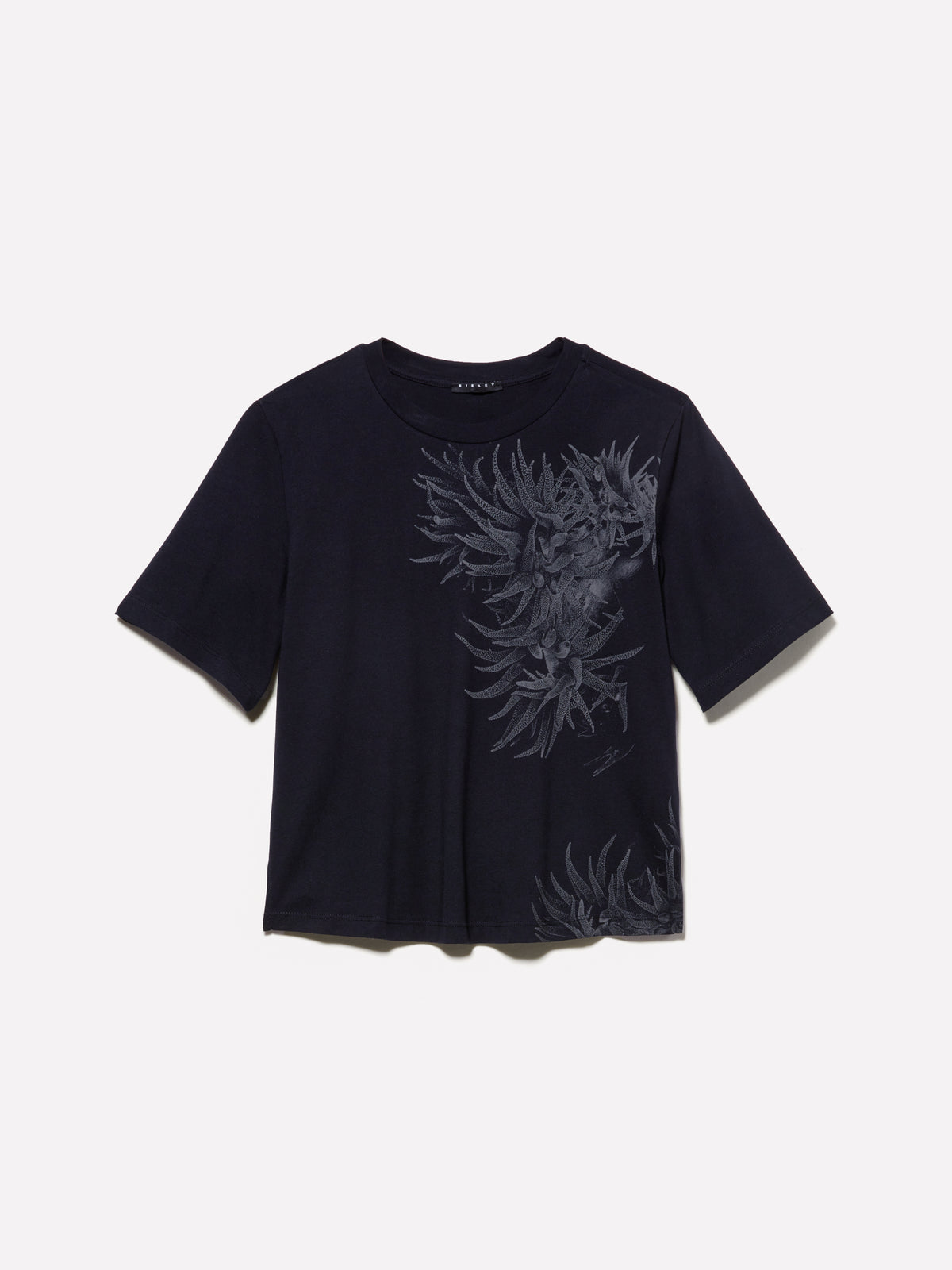 T-shirt preta com estampa de plantas marinhas - ucb_image_FS