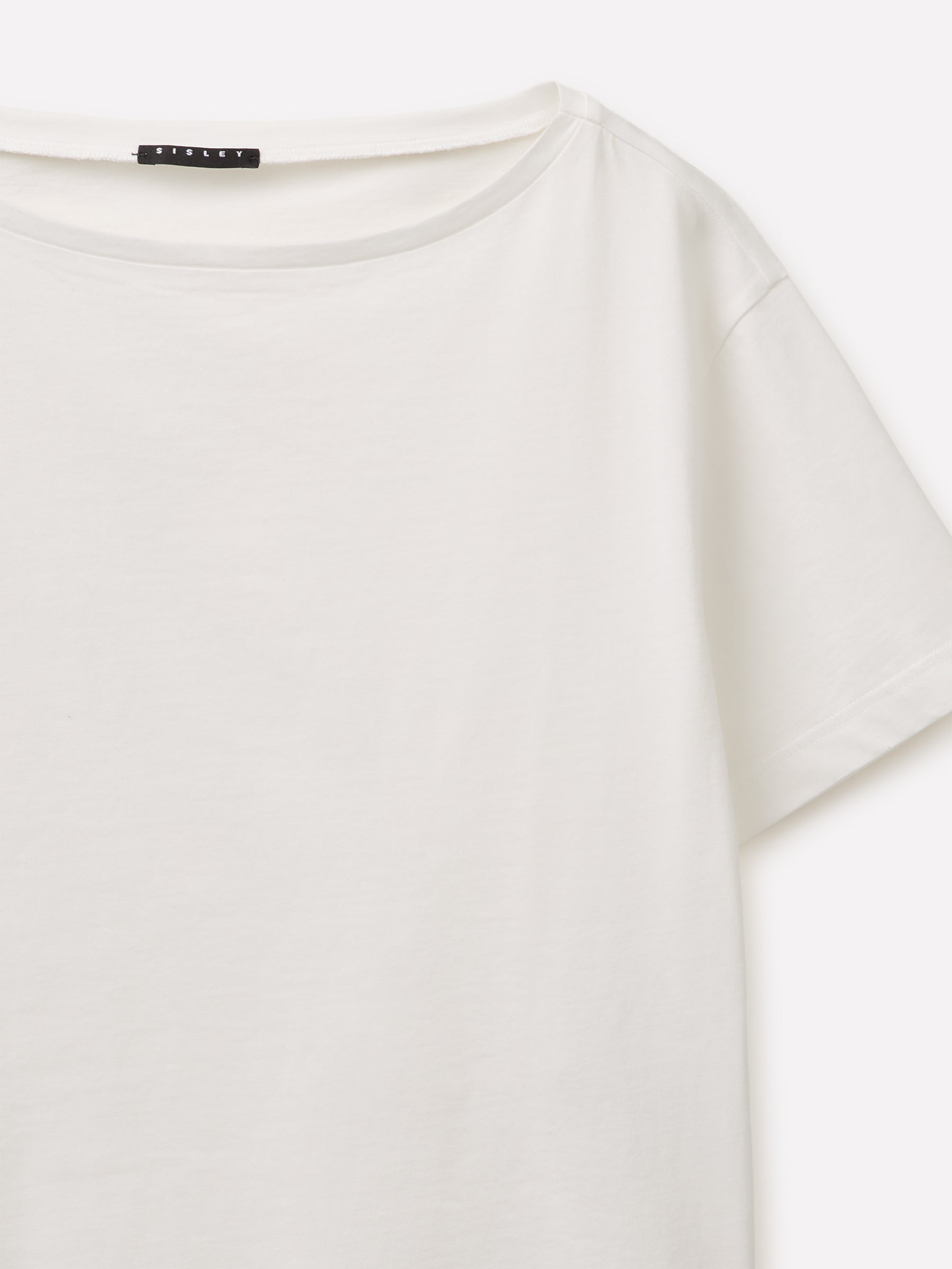 T-shirt cropped co decote à barco - ucb_image_DS1