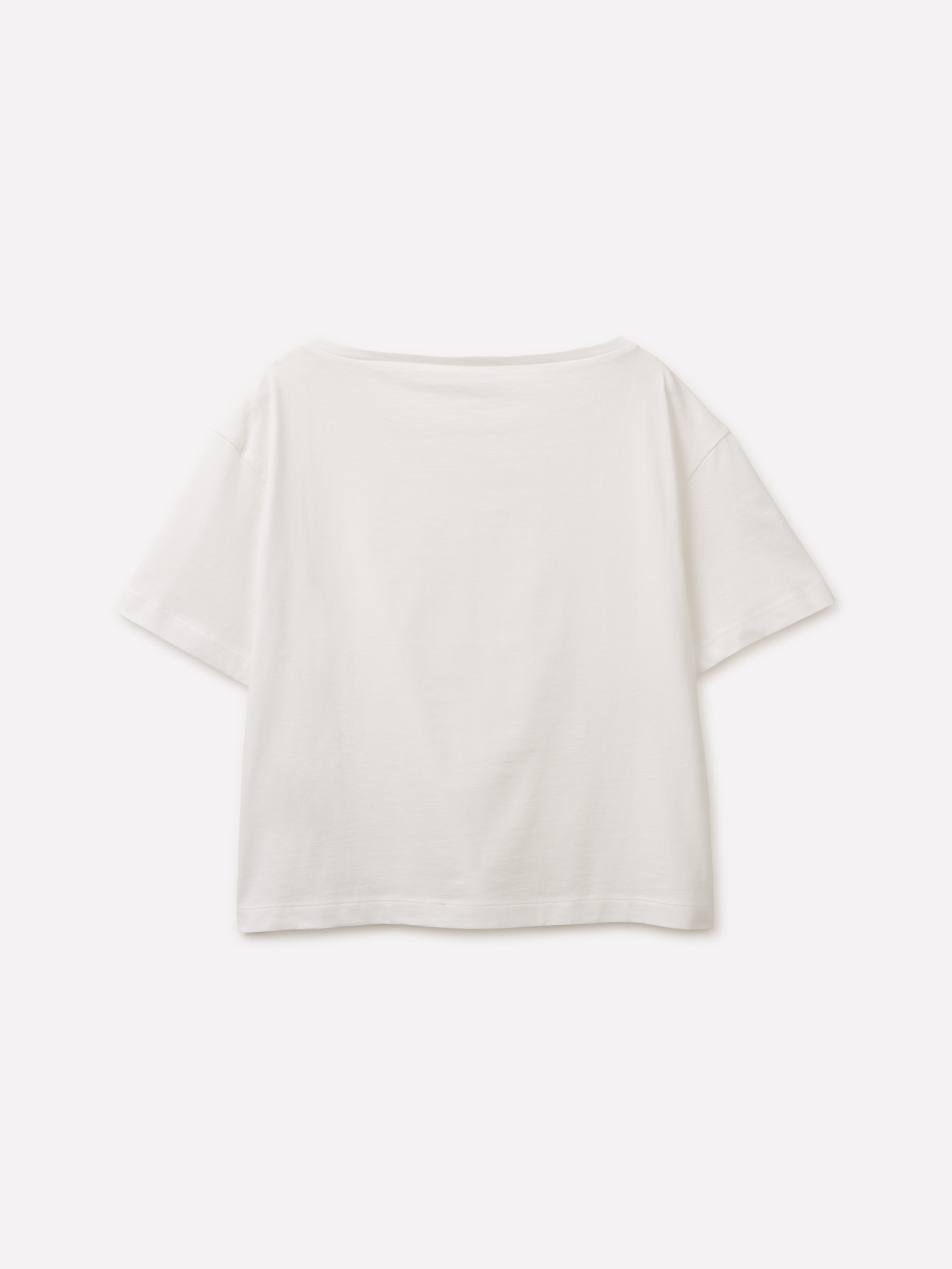 T-shirt cropped co decote à barco - ucb_image_BS
