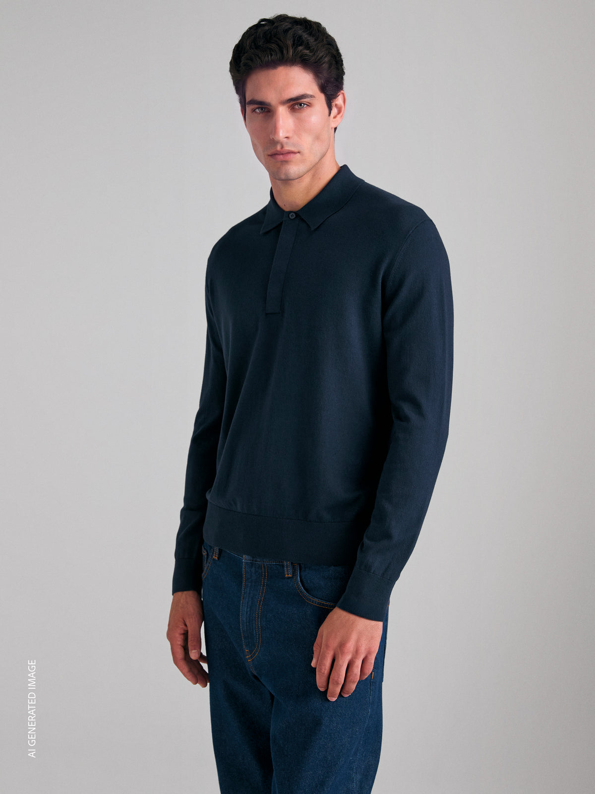 Knitted polo shirt