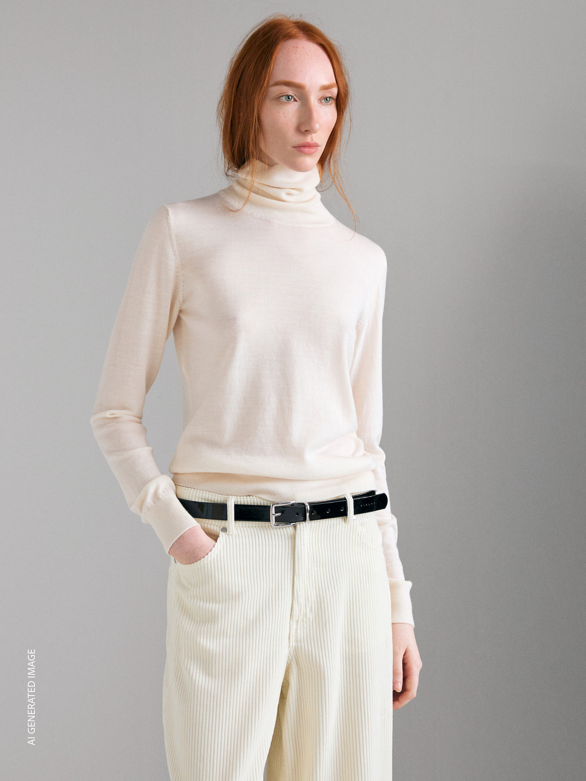 100% wool turtleneck sweater