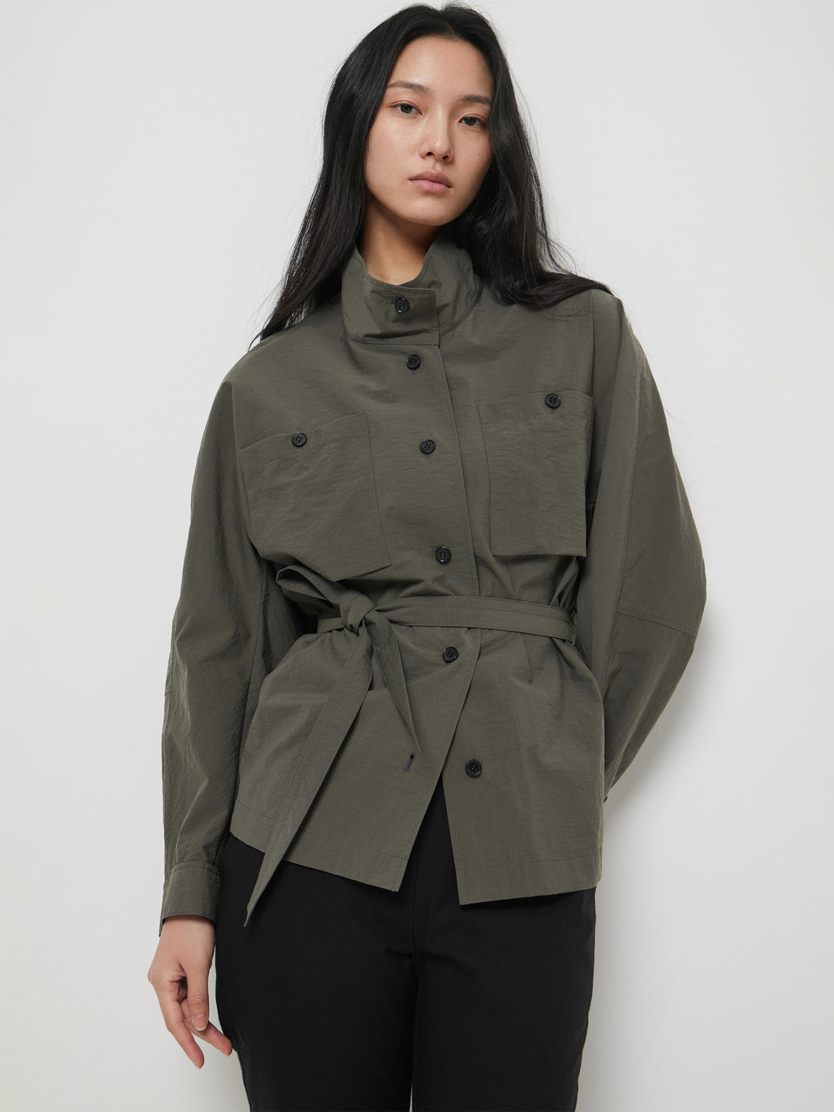 High collar jacket