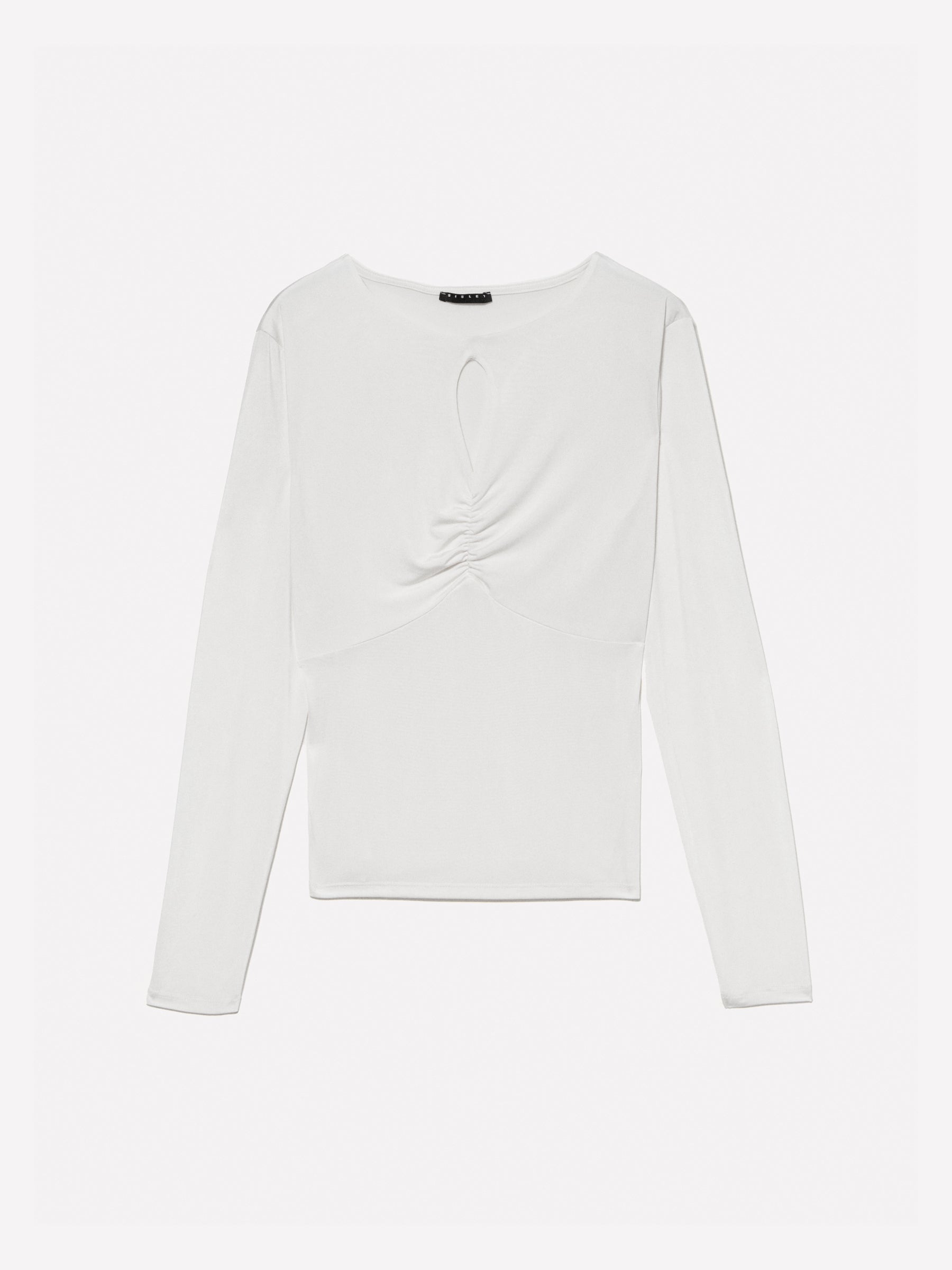 T-shirt branco nata com franzido  - ucb_image_FS