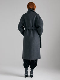 Cappotto relaxed fit con collo alto - ucb_image_B