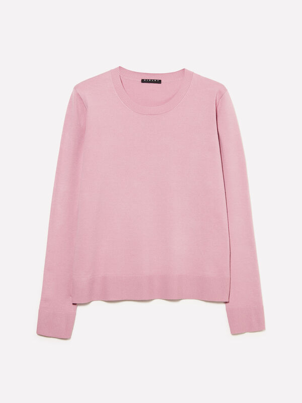 Pull ras du cou mauve Pull ras du cou mauve - pulls col rond pour femme | Sisley