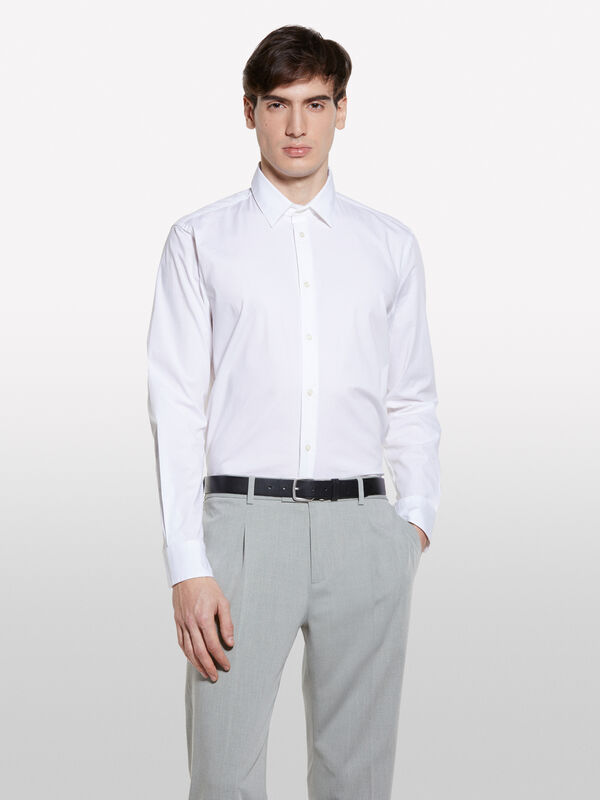 Chemise ajustée blanche - chemises ajustées pour homme | Sisley