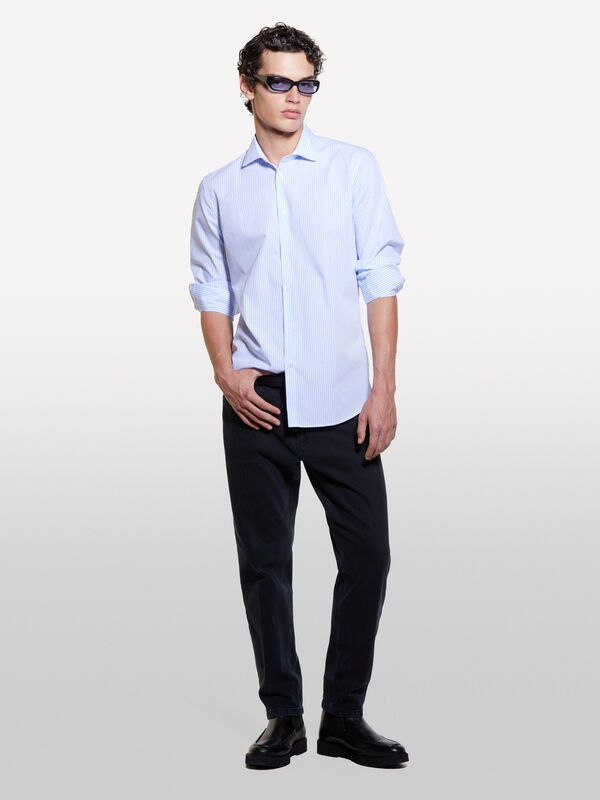 Chemise ajustée bleu ciel - chemises ajustées pour homme | Sisley