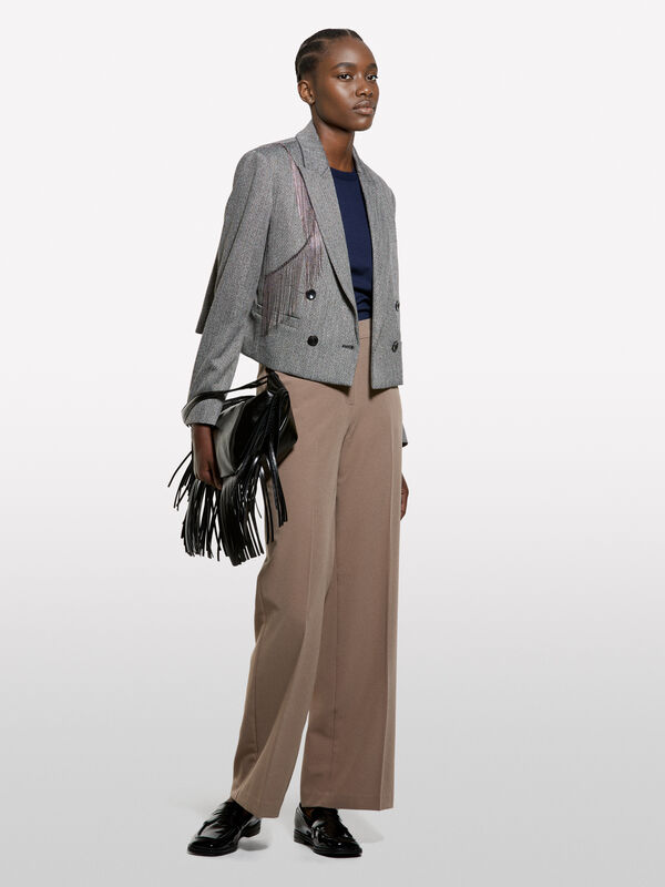 Pull ras du cou bleu marine - pulls col rond pour femme | Sisley