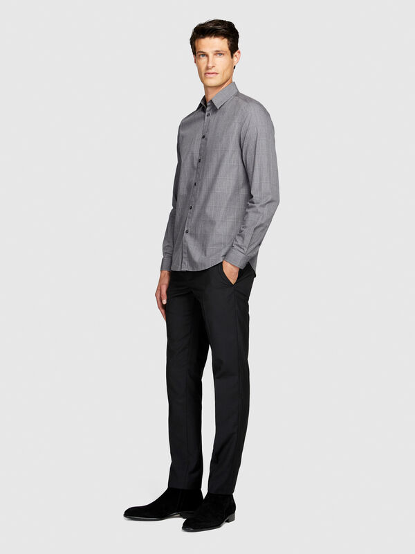Chemise tissée teinte