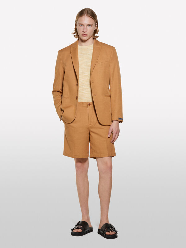Bermuda coupe classique camel - shorts pour homme | Sisley