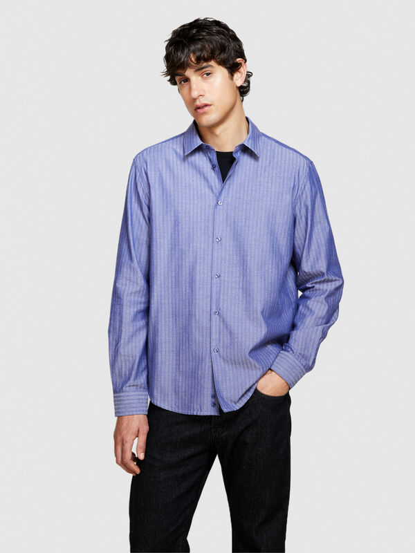 Chemise tissé teinte - chemises regular pour homme | Sisley