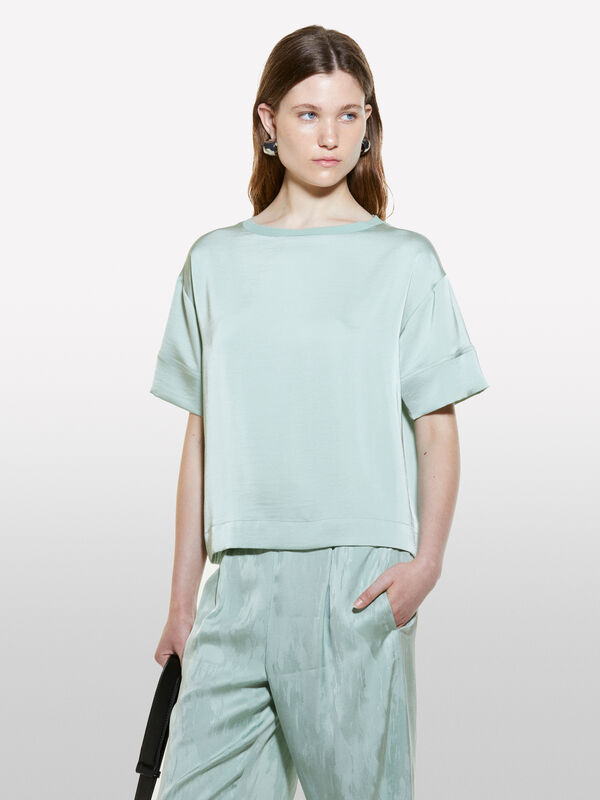 Blouse vert clair à manches courtes - blouses pour femme | Sisley