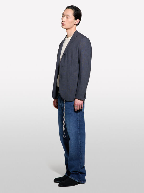 Blazer ajusté coupe confort gris foncé - blazers pour homme | Sisley