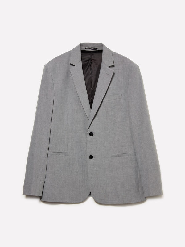 Blazer texturé gris clair - blazers pour homme | Sisley