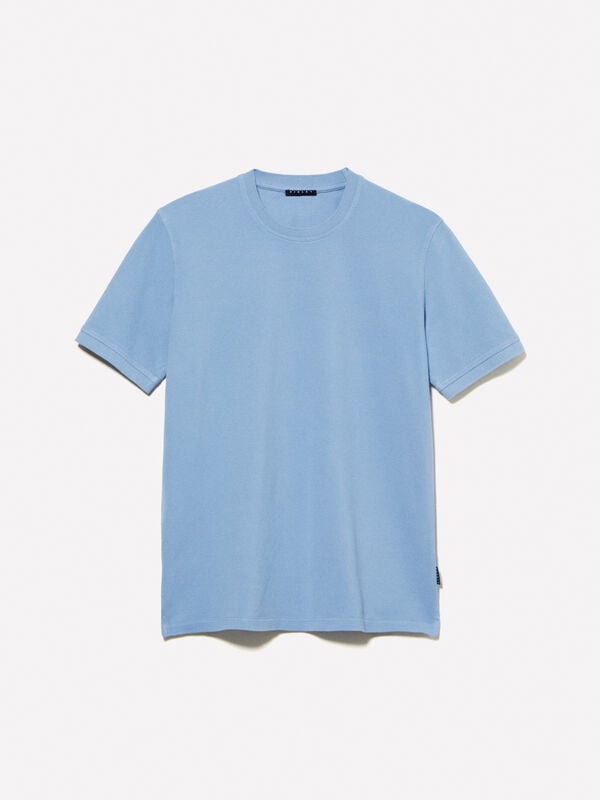T-shirt bleu clair à manches courtes T-shirt bleu clair à manches courtes - t-shirts à manches courtes pour homme | Sisley