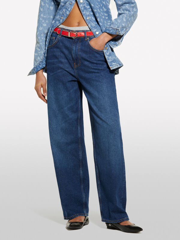 Jean baggy bleu - jeans larges pour femme | Sisley