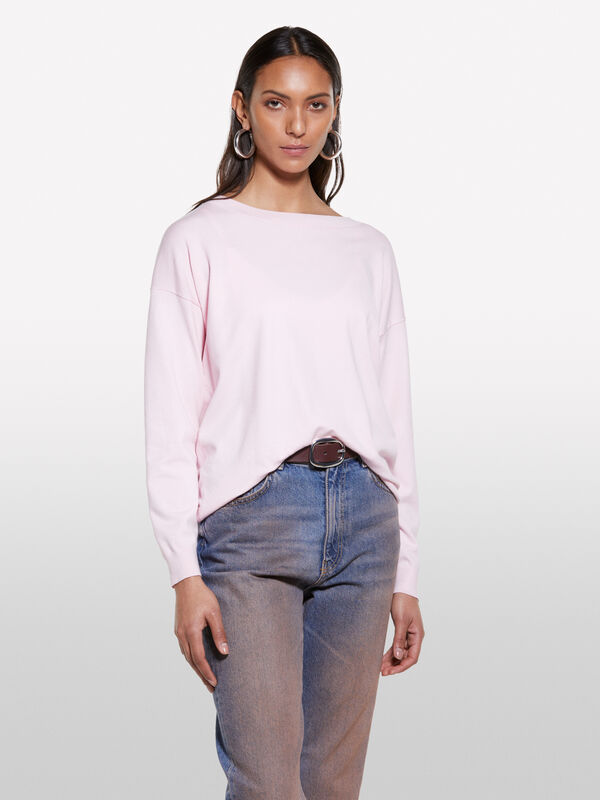 Pull rose à encolure bateau - pulls à encolure bateau pour femme | Sisley