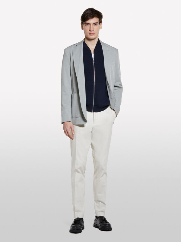 Chino texturé beige - pantalons slim pour homme | Sisley