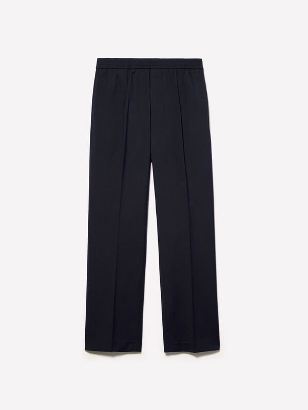 Jogging coupe regular bleu foncé Jogging coupe regular bleu foncé - pantalons regular pour homme | Sisley
