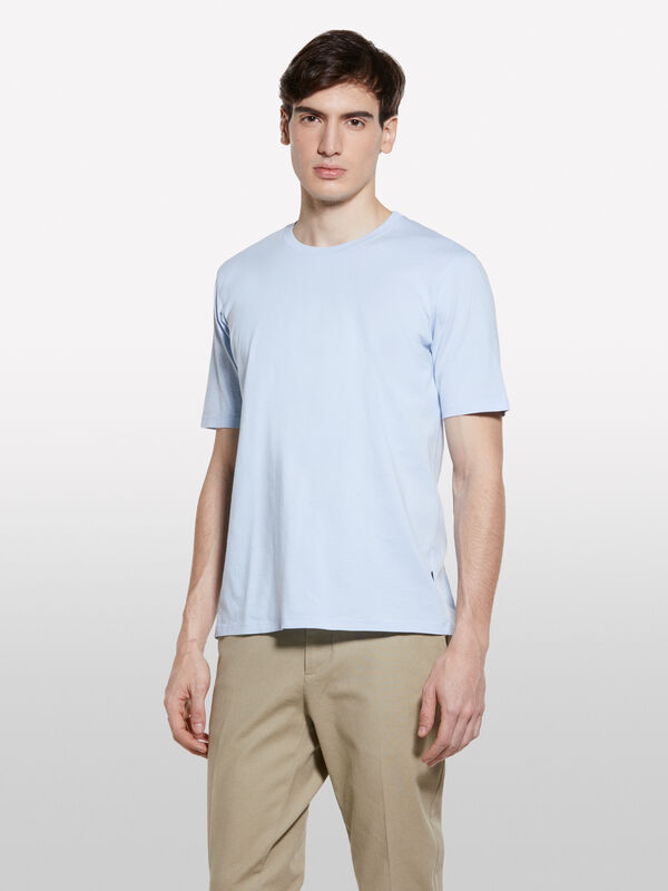 T-shirt regular bleu à manches courtes - t-shirts à manches courtes pour homme | Sisley