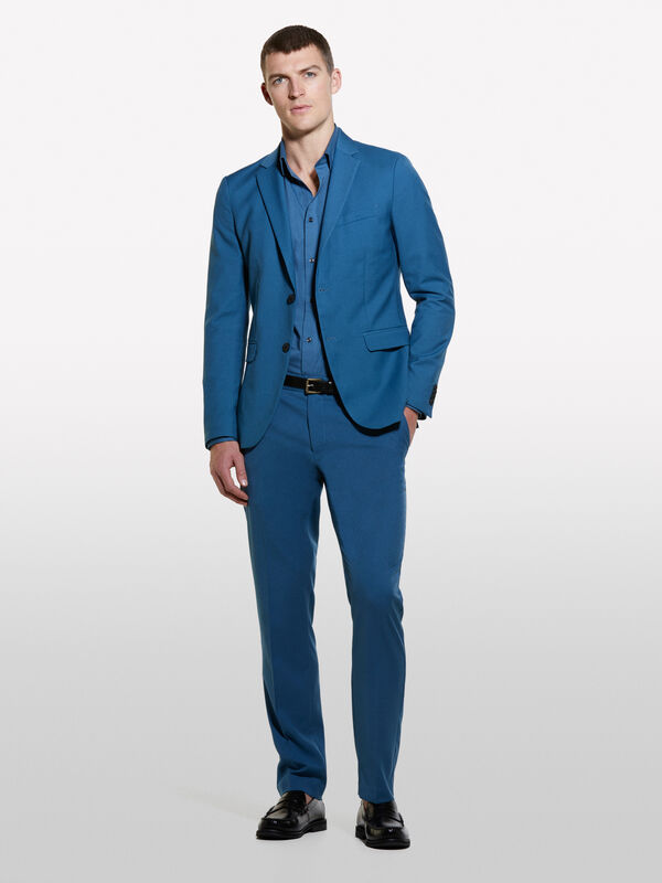 Pantalon slim élégant bleu - pantalons slim pour homme | Sisley