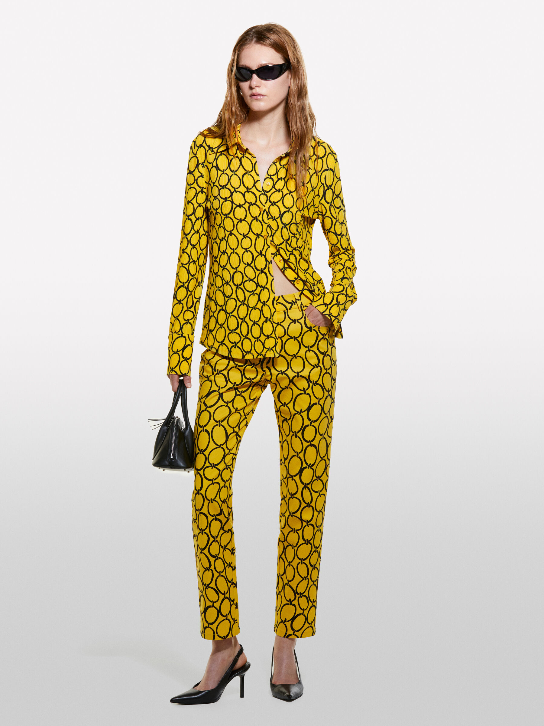 Pantalon slim moutarde femme shop