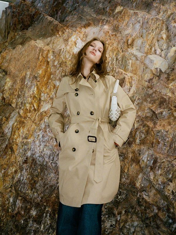 Trench slim camel - trenchs et imperméables pour femme | Sisley