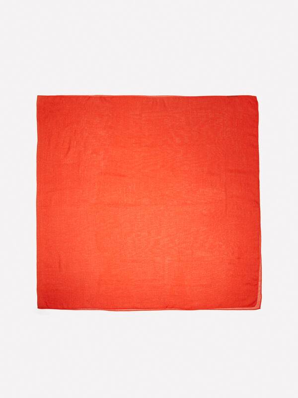 Red stole in silk blend - écharpes et foulards pour femme | Sisley