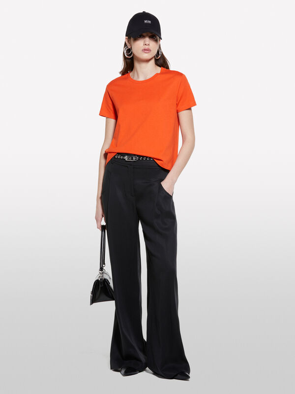 T-shirt coupe boxy rouge - t-shirts à manches courtes pour femme | Sisley