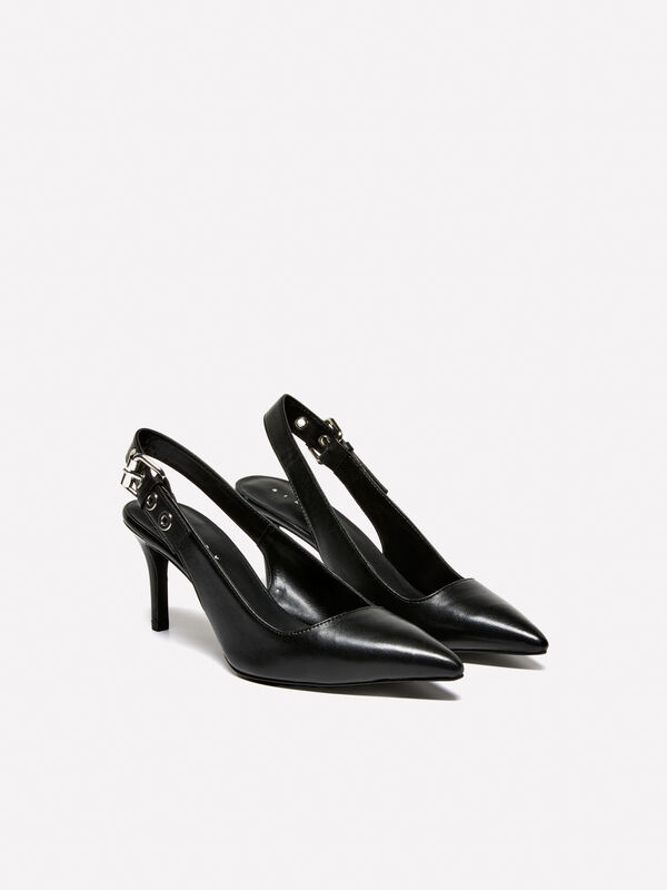 Leather pumps with buckle - chaussures à talon femme | Sisley