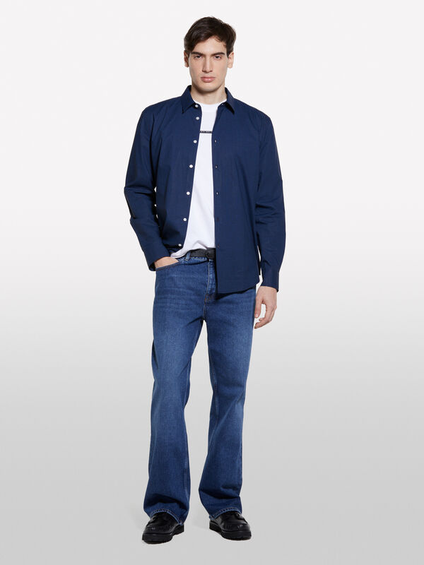 T-shirt blanc à imprimé lettre - t-shirts à manches courtes pour homme | Sisley
