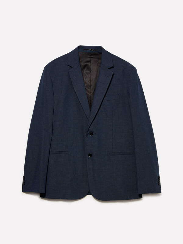 Blazer texturé bleu foncé - blazers pour homme | Sisley