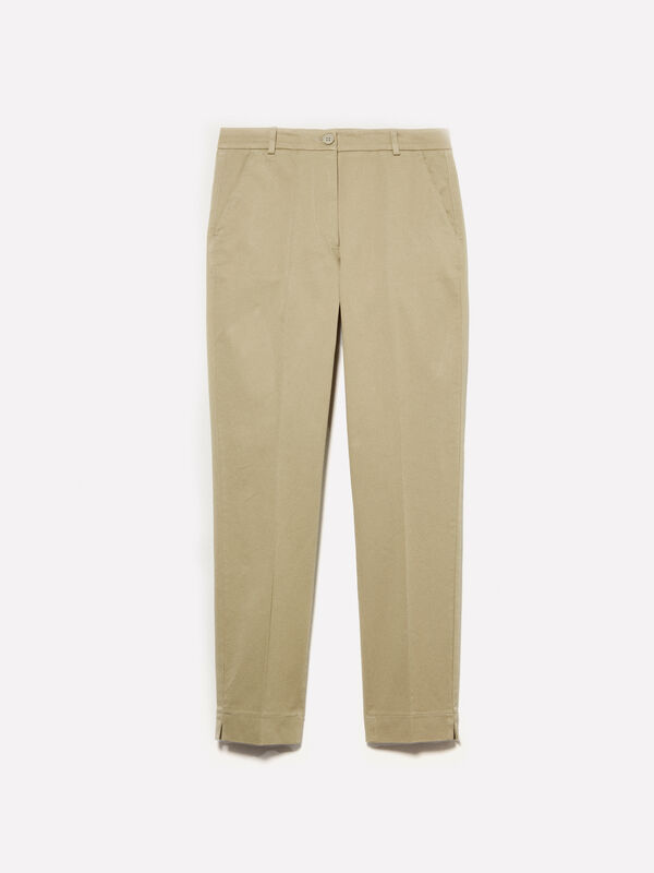 Chino vert militaire Chino vert militaire - pantalons chinos pour femme | Sisley